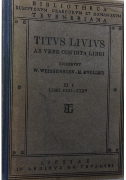 Titi Livi ab Urbe Condita Libri, ok 1912 r.