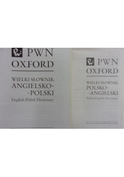 Wielki słownik Polsko-Angielski  \  Angielsko-Polski