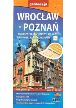 Mapa wodoodporna rowerowa  Wrocław Poznań