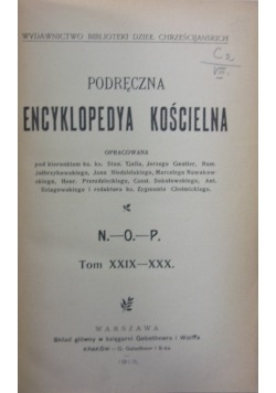 Podręczna encyklopedya kościelna, 1913 r.
