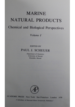 Marine Natural Products Chemical and Biological Perspectives Volume 1