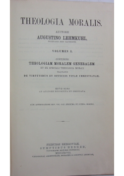 Theologia Moralis, tom I, 1898