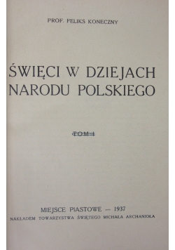 Święci w dziejach narodu polskiego, 1937r.