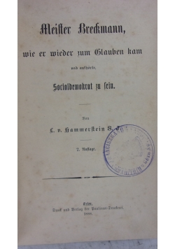 Meister Breckman, 1888 r.