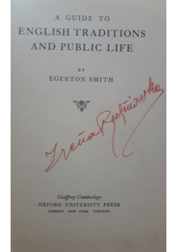 A guide to English Traditions and Public Life
