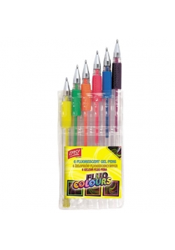 Długopis żelowy Fluo 6 kolorów EASY