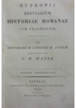 Eutropii Breviarium Historiae Romanae, 1828 r.
