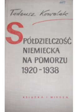 Spółdzielczość niemiecka na Pomorzu 1920-1938