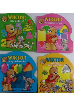 Wiktor uczy się; przeciwieństw, kształtów, kolorów, liczyć