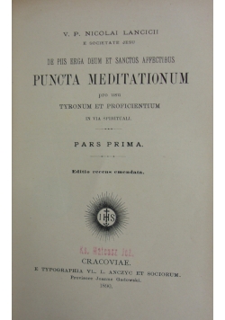 Puncta Meditationum, 1891r.