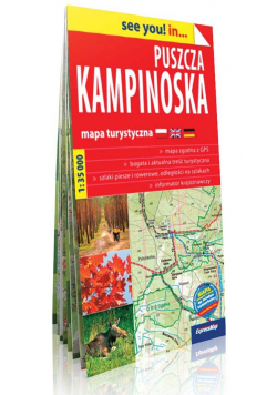 Puszcza Kampinoska, papierowa mapa turystyczna 1:35 000