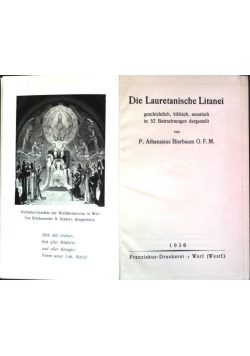 Die Lauretanische Litanei, 1936 r.