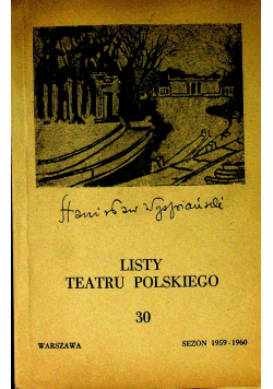 Listy teatru polskiego Nr 30