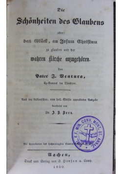 Die Schonheiten des Glaubens, 1850 r.