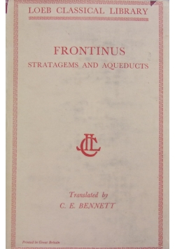 Frontinus Stratagems and Aqueducts, 1950 r.