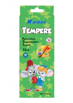 Farby tempera 7,5ml 10 kolorów Mały Szewczyk - KARBON