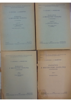 Zadania z mechaniki ogólnej, część I, II, III A, III B
