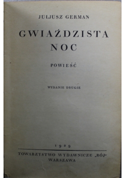 Gwiaździsta noc powieść 1929 r.