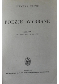 Poezje Wybrane