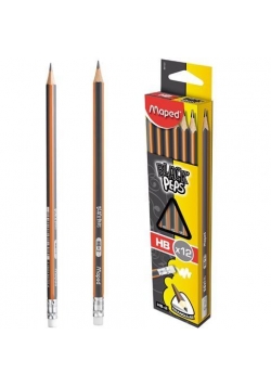 Ołówek z gumką Blackpeps HB (12szt) MAPED