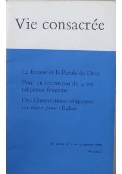 Vie consacree 55e annee N 6
