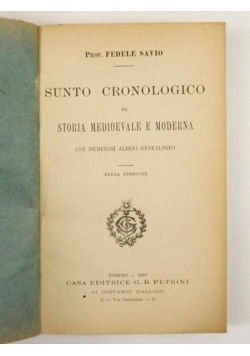 Sunto Cronologico, 1907 r.
