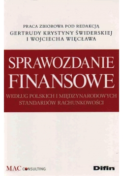 Sprawozdanie finansowe według polskich i międzynarodowych standardów rachunkowości