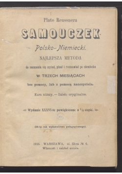 Samouczek polsko niemiecki 1908 r
