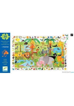Puzzle z plakatem - Dżungla