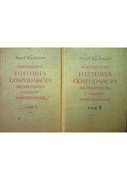 Powszechna Historia gospodarcza 2 tomy
