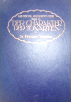Der charakter der Tonarten, 1923r.