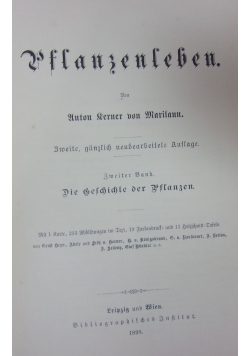 Pflanzenleben, 1898 r.