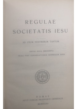 Regulae Societatis Iesu, 1932 r.