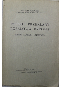 Polskie przekłady poematów Byrona 1938 r