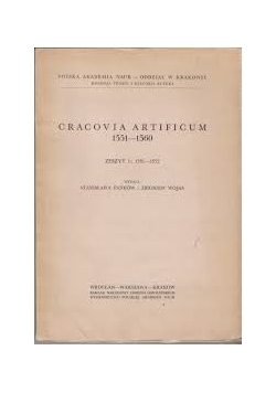Cracovia Artificum 1551-1560,Zeszyt 1