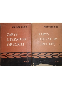 Zarys literatury Greckiej tom 1 i 2.
