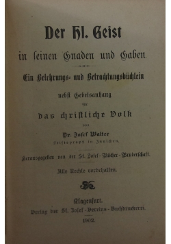 Der kleine. Geist in seinen gnaden und saben, 1902 r.