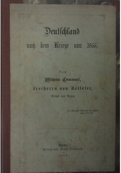 Deutschland nach dem Kriege von 1866. 1867 r.