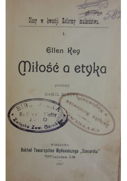 Miłość a etyka ,1907r.