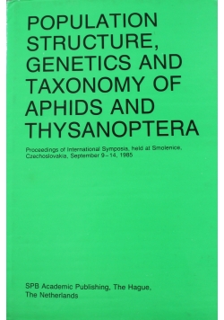 Population Structure Genetics and Taxonomy of Aphids and Thysanoptera