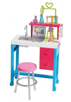 Barbie Zestaw mebelków Laboratorium Naukowe