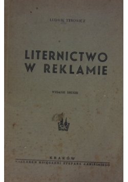 Liternictwo w Reklamie ,1946r.