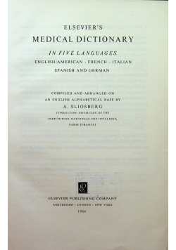 Medical dictionary in five languages