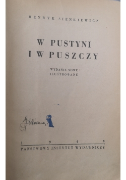 W pustyni i w puszczy 1949 r