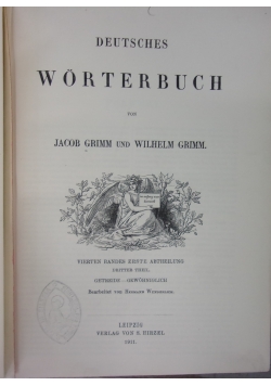 Deutsches Wörterbuch, 1911r.