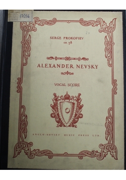 Alexander Nevsky vocal score