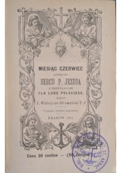 Miesiąc czerwiec poświęcony Sercu P. Jezusa, 1881r.