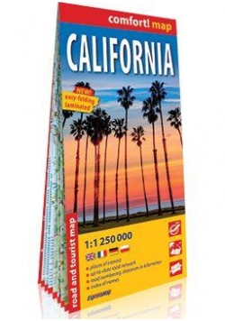 Comfort!map California. Road and tourist map