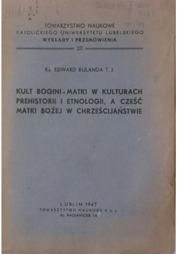 Kult bogini Matki w kulturach prehistorii i etnologii