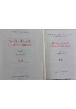 Wielki słownik polsko-niemiecki Tom I-II